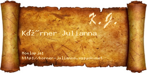 Körner Julianna névjegykártya
