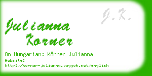 julianna korner business card